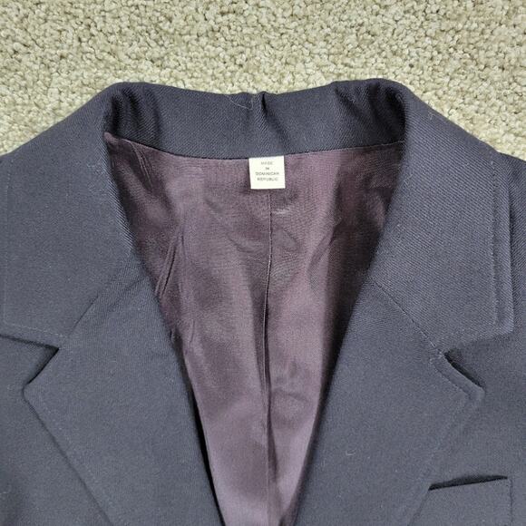 Talbots Blazer Girls 10 Blue Sport Coat Gold Crest Buttons 100% Wool Jacket - Picture 8 of 13